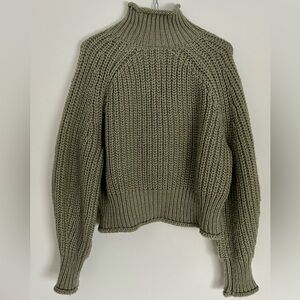 H&M Olive Green Turtleneck Sweater